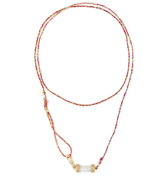 DEVA Bracelet multi-tours cordon de soie Moonstone
