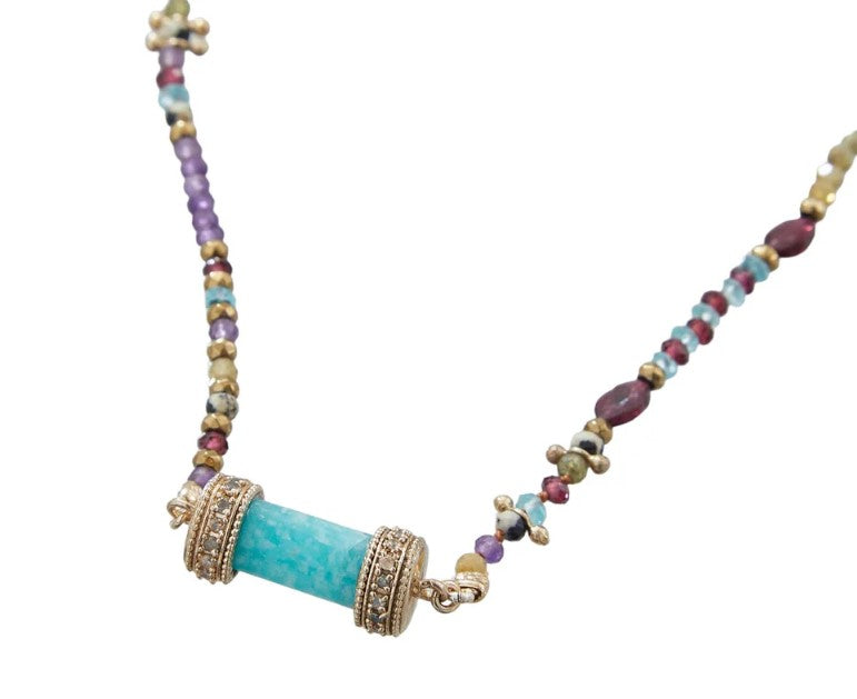 DEVA Collier Perlé Amazonite