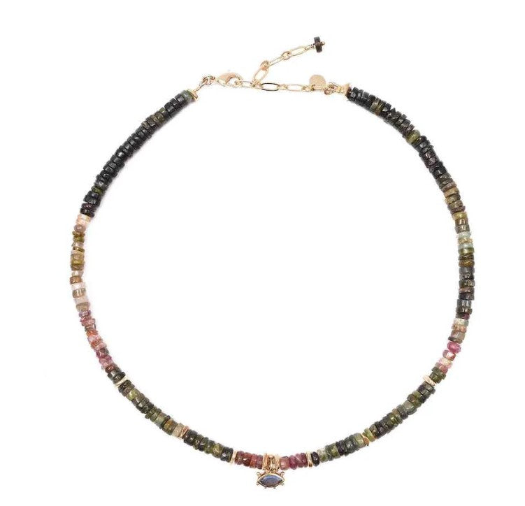 GLITTER Collier Tourmalines multicolores