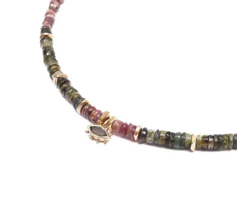GLITTER Collier Tourmalines multicolores