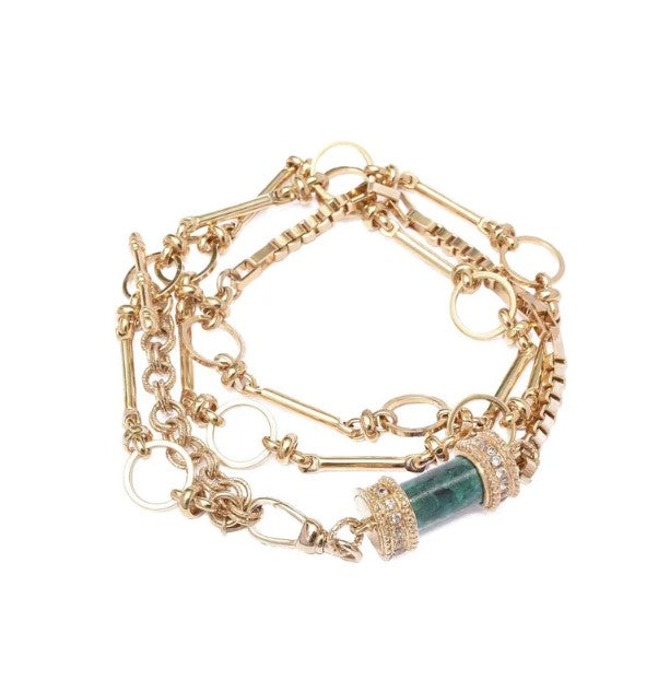 DEVA Collier, Bracelet multi-tours Chrysocolle