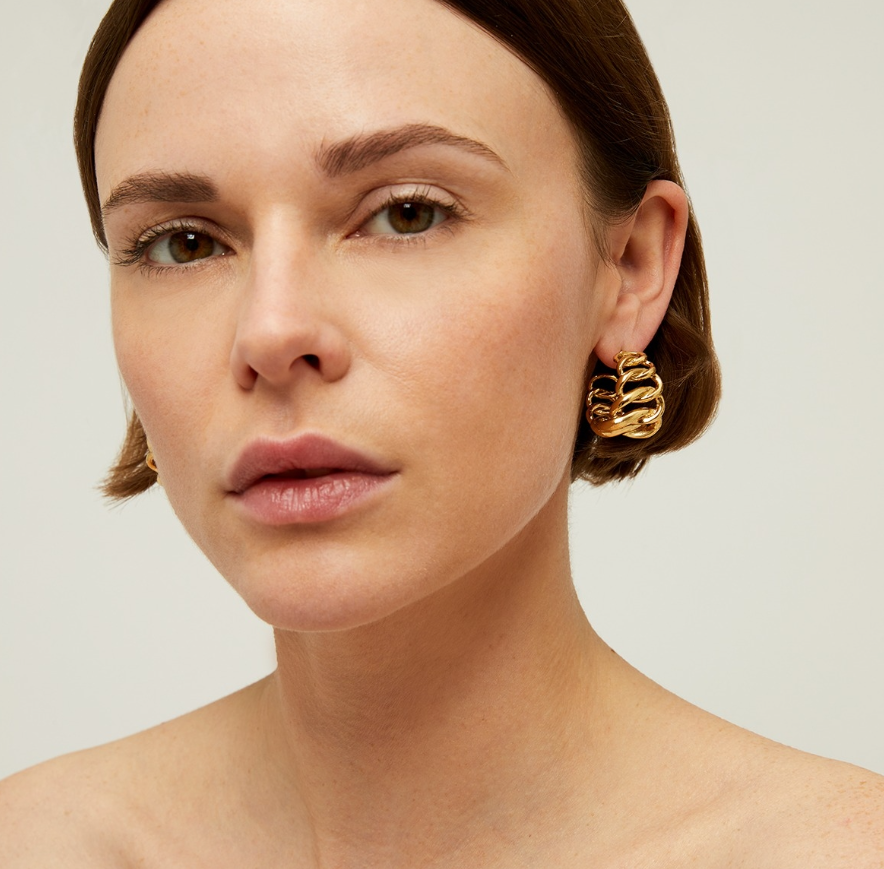 Boucles d'oreilles Bronx créoles dorées