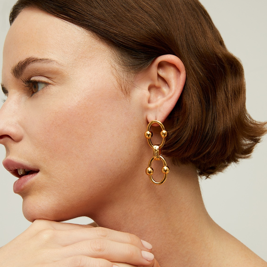 Boucles d'oreilles Rivage or