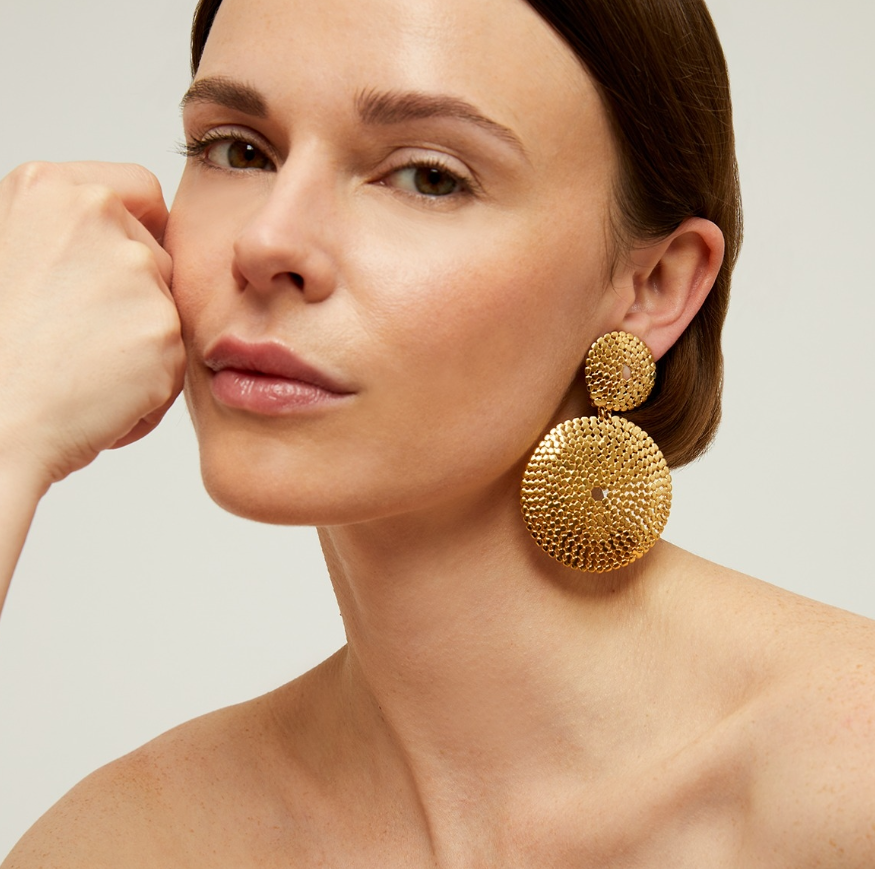 Boucles d'oreilles Onde Lucky or