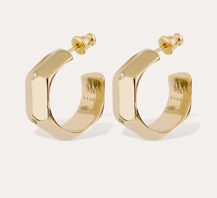 Boucles d'oreilles Mila strass dorées