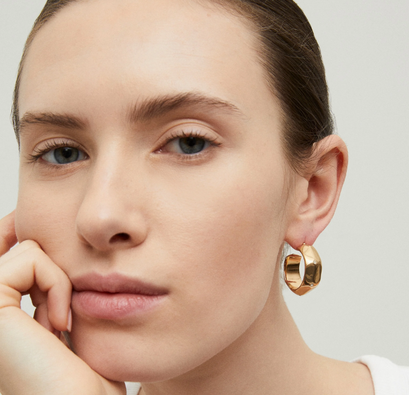 Boucles d'oreilles Mila strass dorées