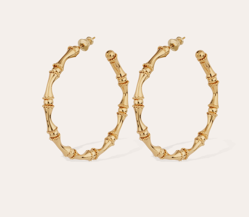 Boucles d'oreilles créoles Bambou dorées