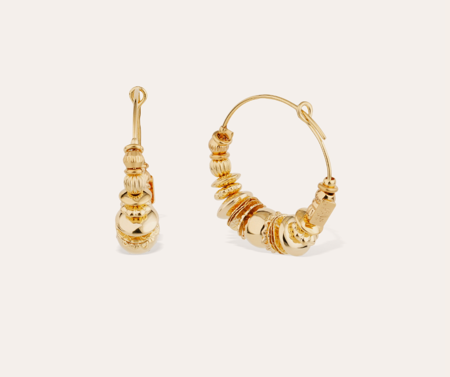 Boucles d'oreilles créoles Aloha mini dorées