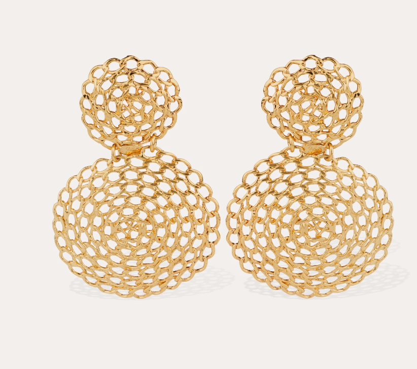 Boucles d'oreilles Onde Gourmette dorées