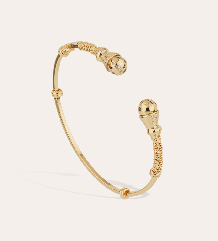 Bracelet Epique Comète strass grand modèle doré