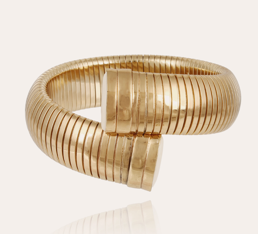 Bracelet Antigone doré - Nacre blanche