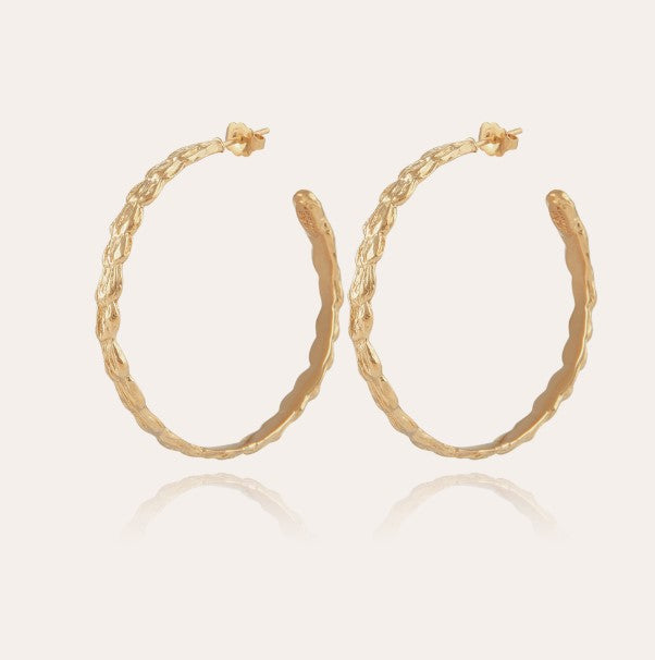 Boucles d'oreilles créoles Liane dorées