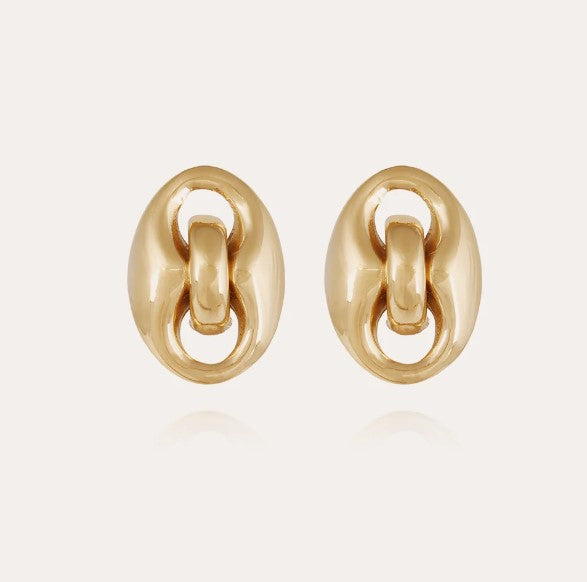 Boucles d'oreilles puces Cophea dorées