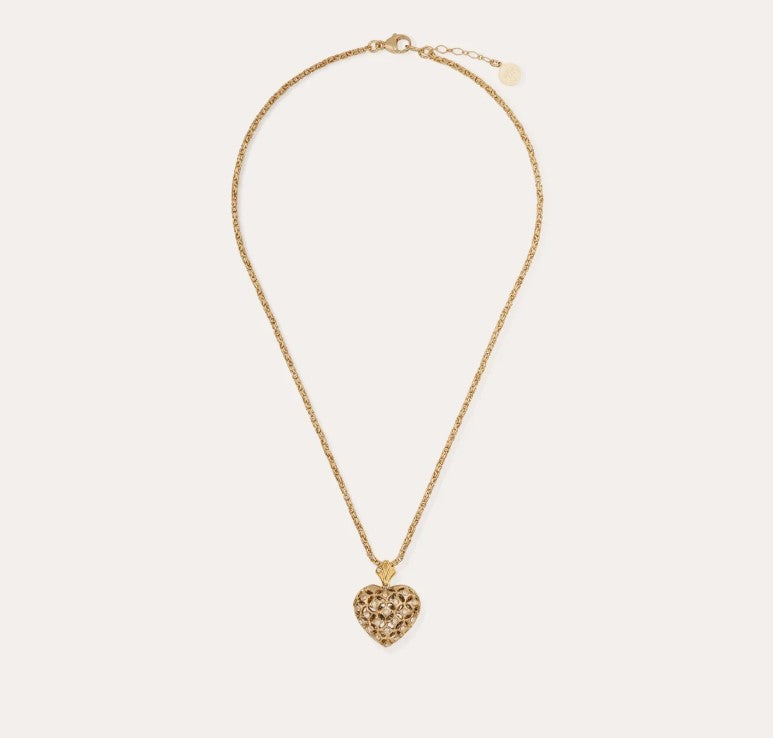 Collier Coracao petit modèle bicolore