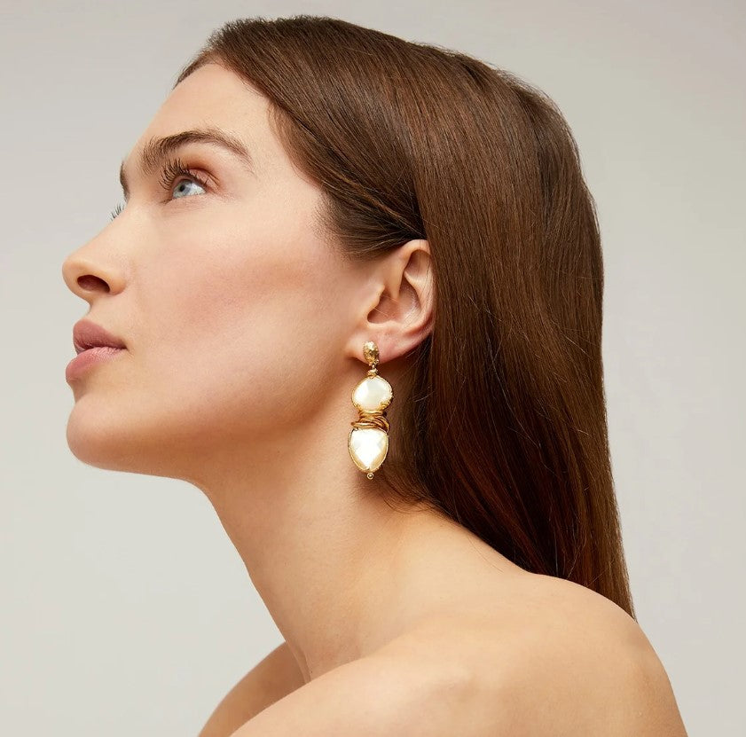Boucles d'oreilles Sirena -Nacre blanche