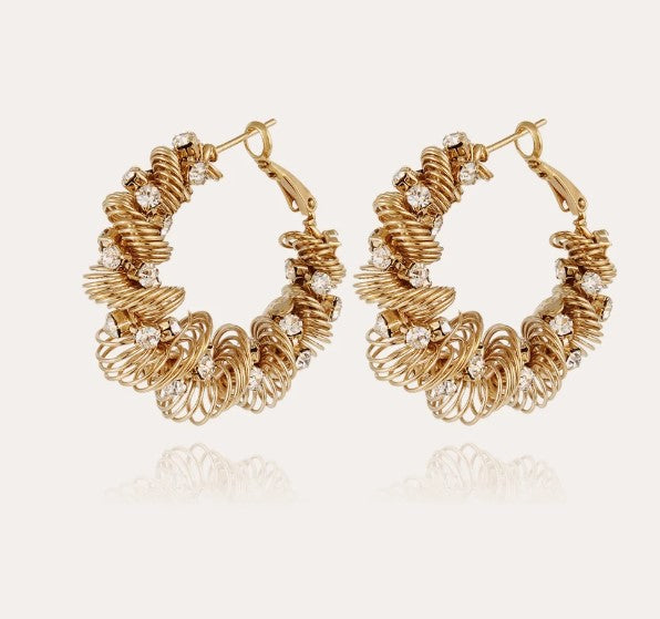 Boucles d'oreilles Tourbillon strass