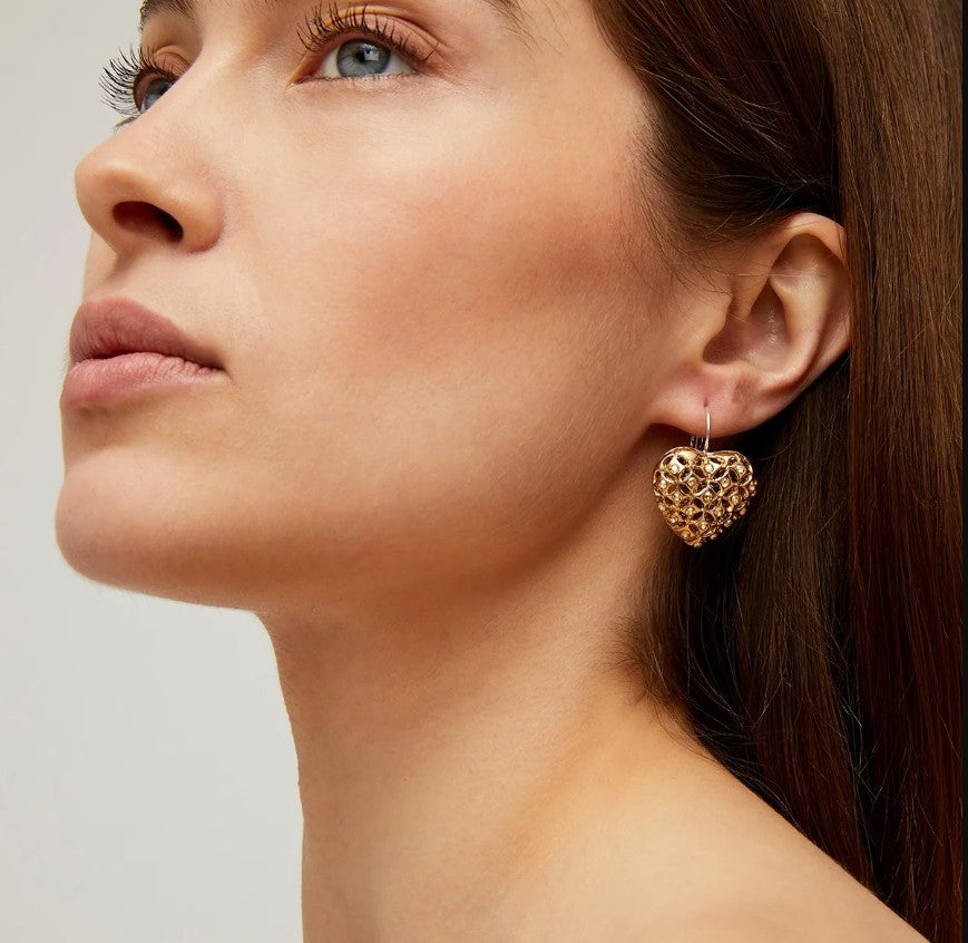 Boucles d'oreilles Coracao strass