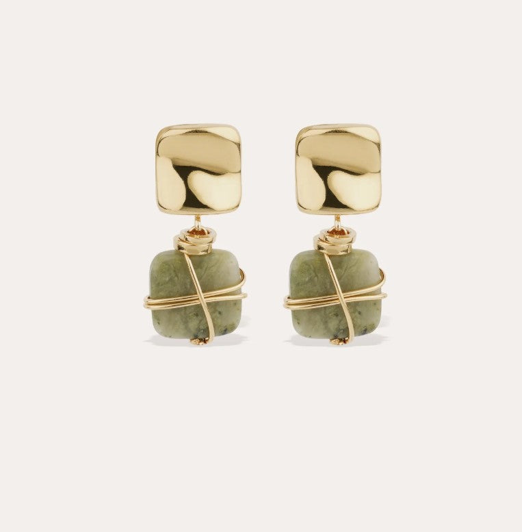 Boucles d'oreilles Rainbow Square petit modèle - Véssonite