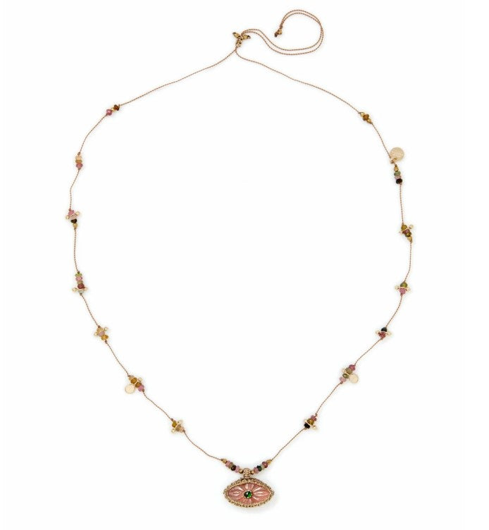 IRIS collier Quartz strawberry