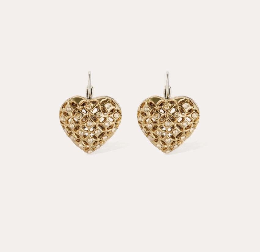 Boucles d'oreilles Coracao strass