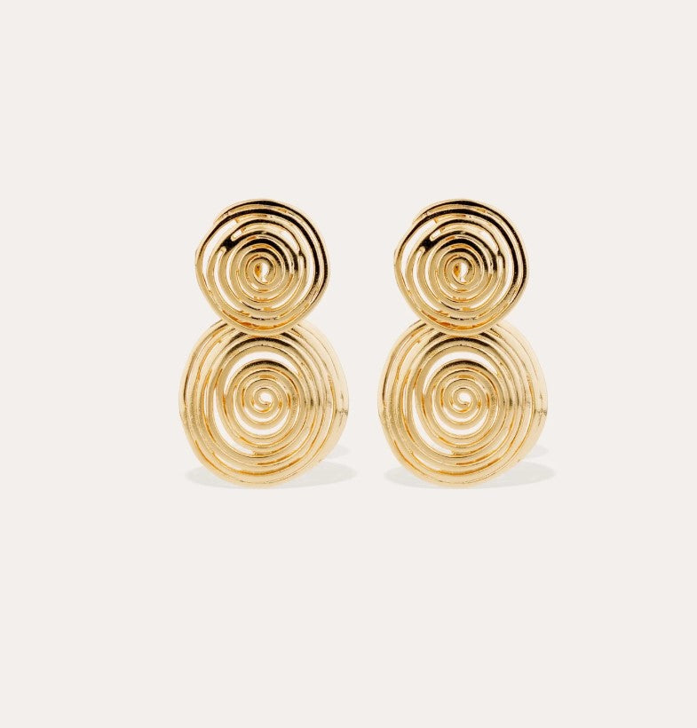 Boucles d'oreilles Wave petit modèle dorées