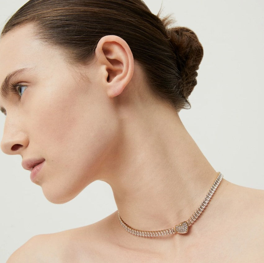 Collier Paillette Coeur