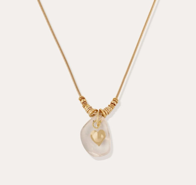 Collier Galet - Cristal de roche