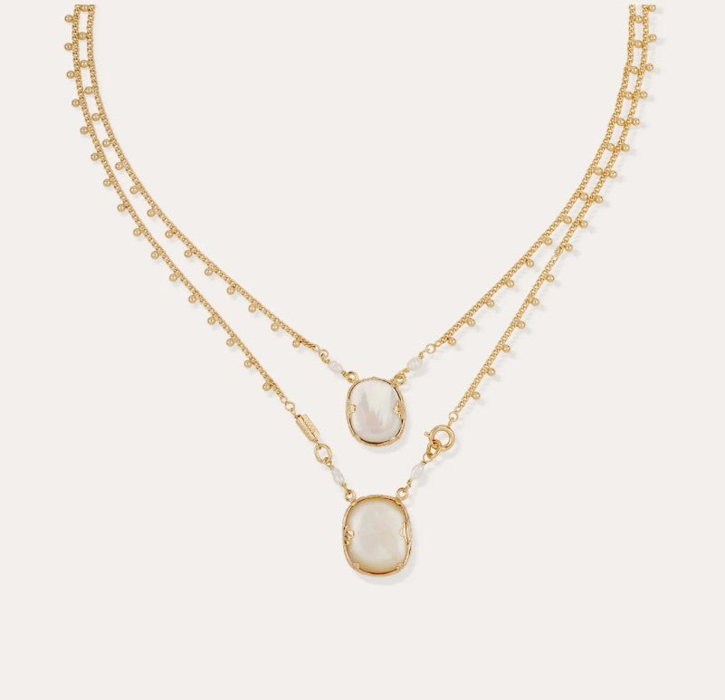 Collier Scapulaire Ovo - Nacre blanche
