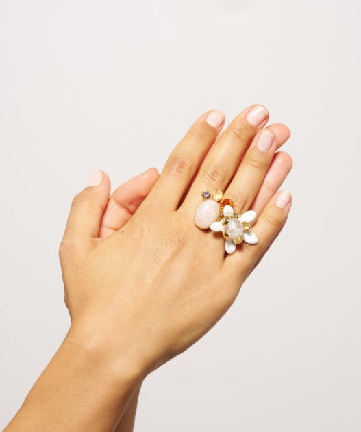 Petite bague fleur – Bigarade NEROLI