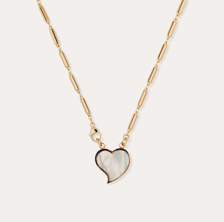 Collier Mirage Coeur petit modèle - Nacre blanche