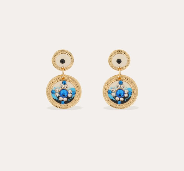 Boucles d'oreilles Sequin émail