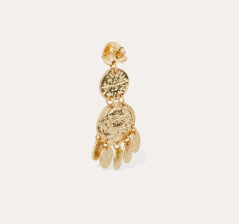 Boucles d'oreilles Sequin émail trois rangs