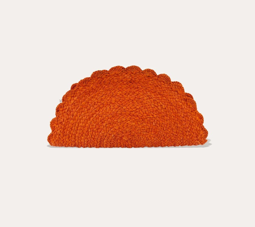 Sac pochette Sun raphia - Orange