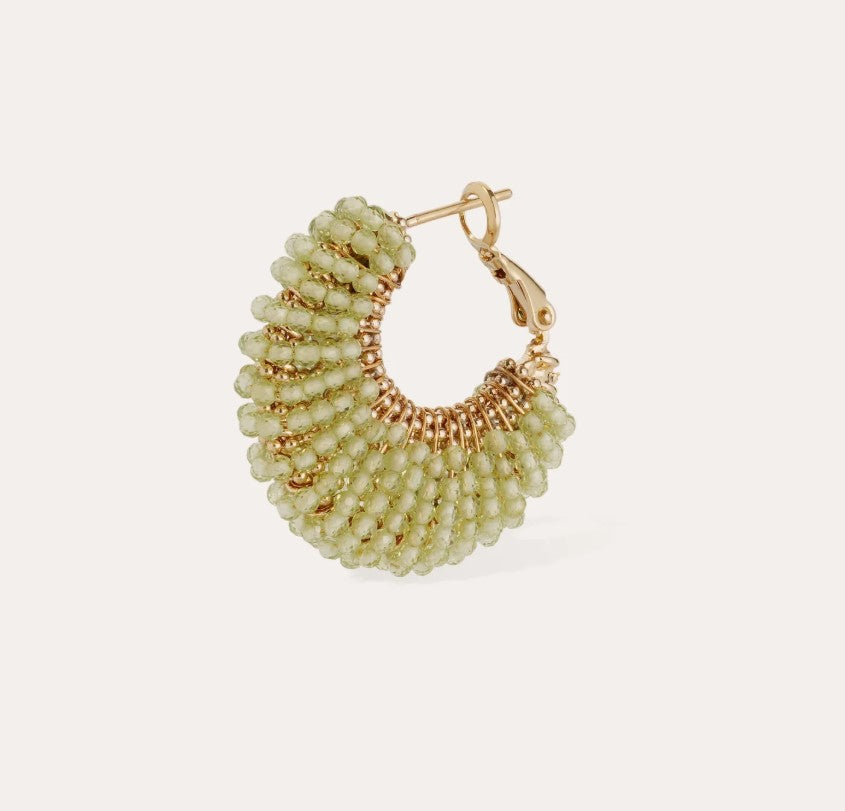 Boucles d'oreilles Izzia petit modèle - QUARTZ VERT