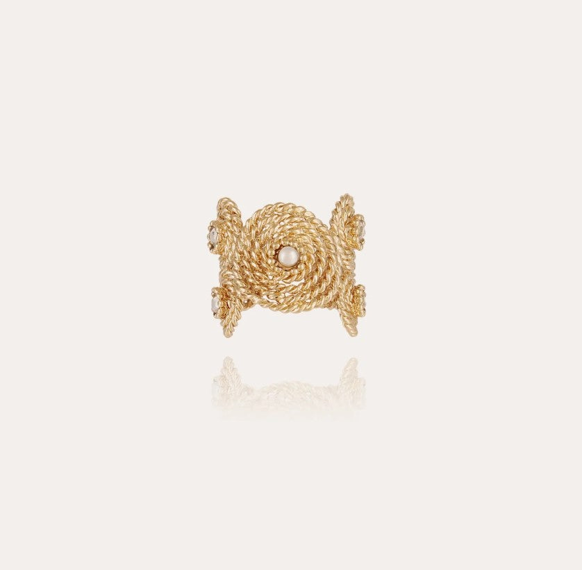 Bague Mistral manchette dorée