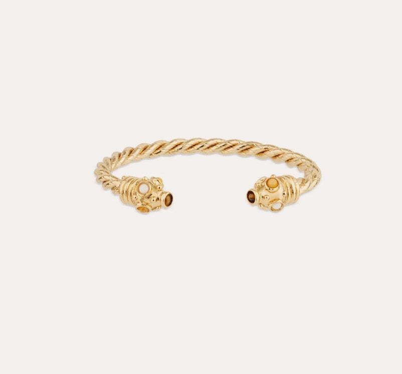 Bracelet jonc Amarante torsade - Oeil de Tigre