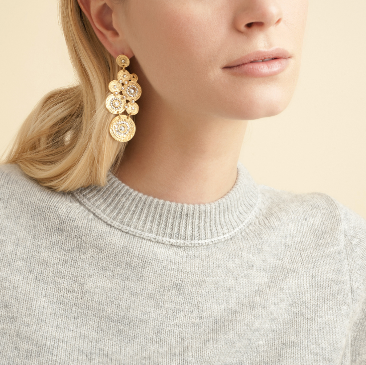 Boucles d'oreilles Tornade dorées