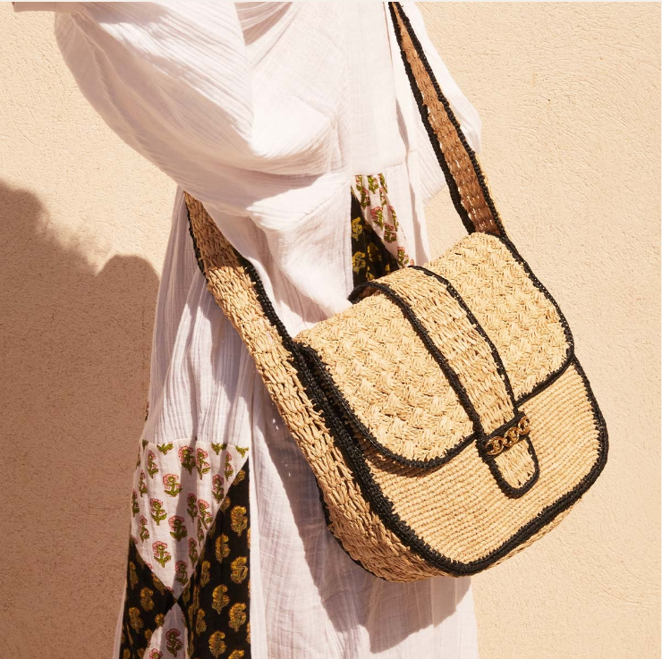 Sac Besace grand modèle raphia