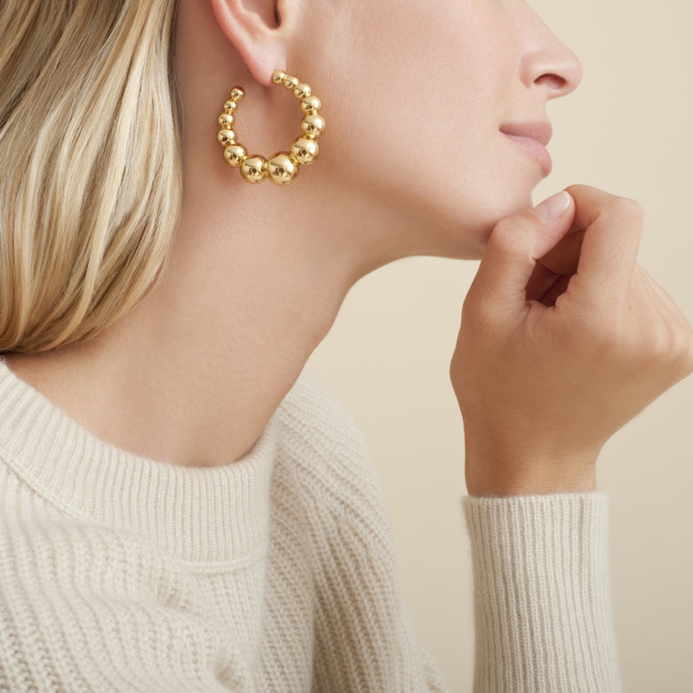 Boucles d'oreilles créoles Andy petit modèle or