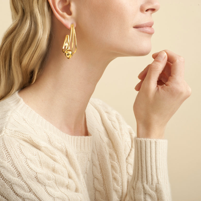 Boucles d'oreilles Jupi dorées