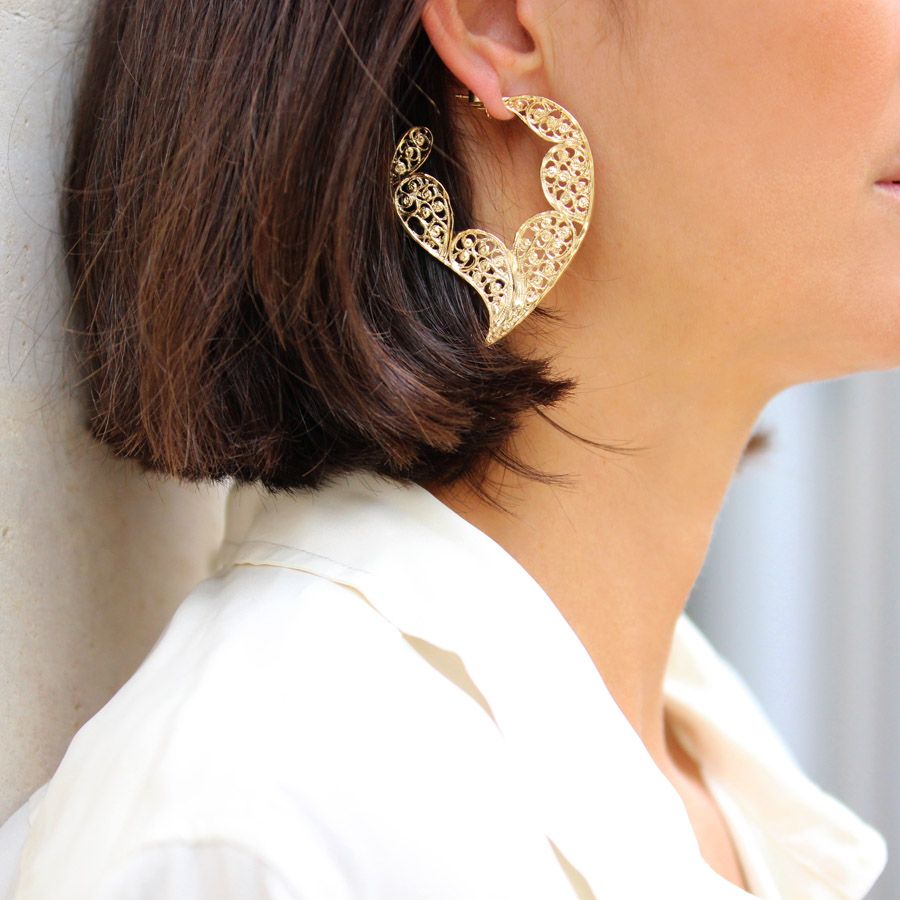 Boucles d'oreilles Paule or